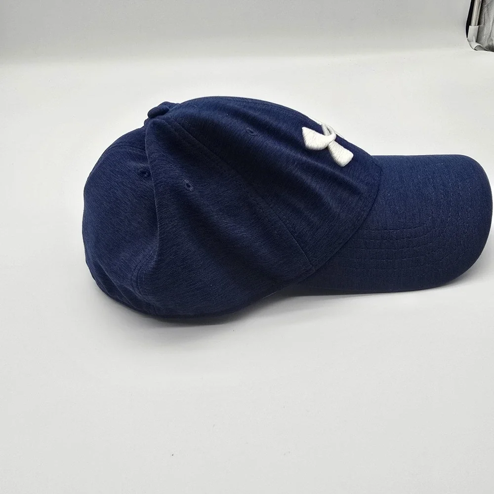 Under Armour UA Navy Blue Stretch Fit Hat Cap XL/2XL Embroidered Logo